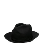 Cappello fedora a tesa larga in nero Yohji yamamoto - uomo 