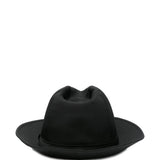 Cappello fedora a tesa larga in nero Yohji yamamoto - uomo 