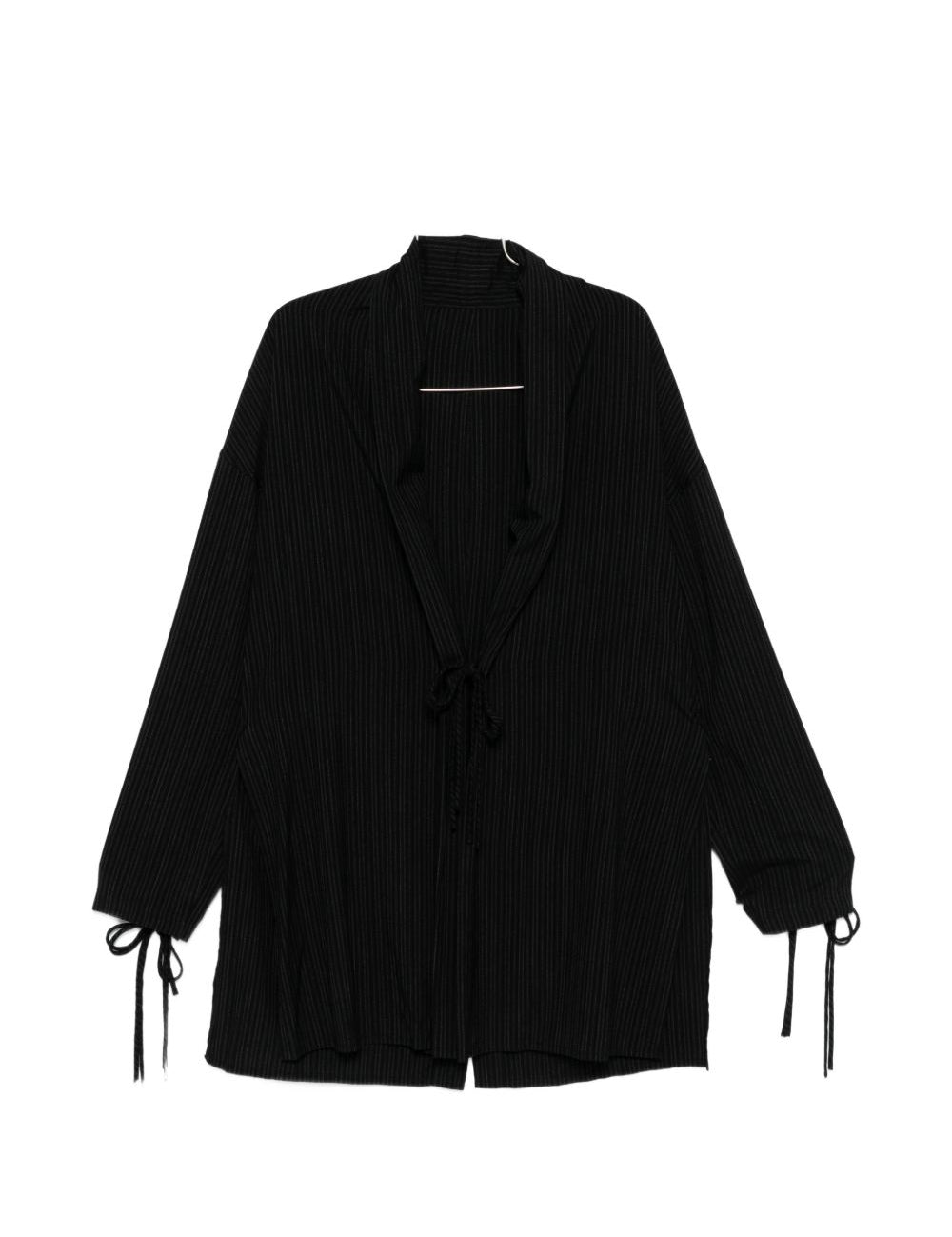 Cappotto con nodo in nero Yohji yamamoto - uomo 