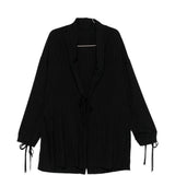 Cappotto con nodo in nero Yohji yamamoto - uomo 