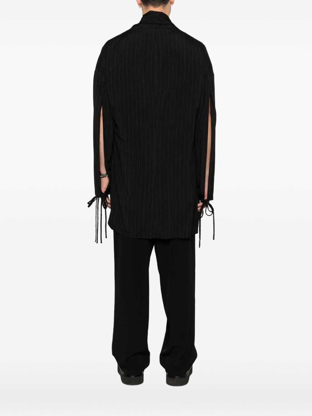 Cappotto con nodo in nero Yohji yamamoto - uomo 