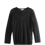 Maglione con scollo a v Henry in nero Yohji yamamoto - uomo 