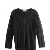 Maglione con scollo a v Henry in nero Yohji yamamoto - uomo 