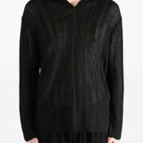 Maglione con scollo a v Henry in nero Yohji yamamoto - uomo 