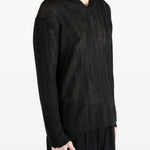 Maglione con scollo a v Henry in nero Yohji yamamoto - uomo 