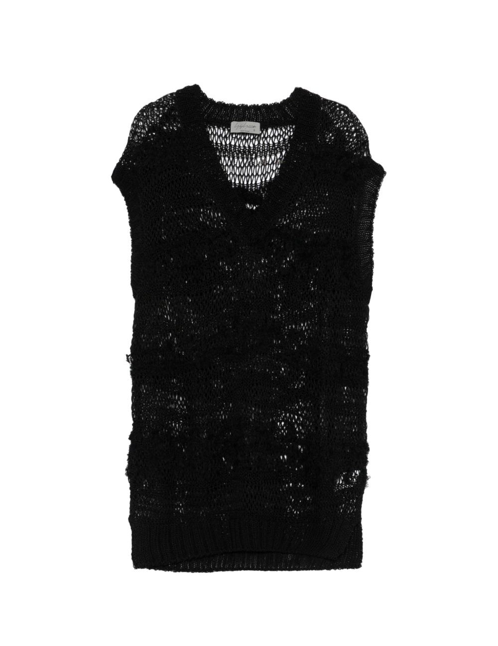 Gilet in maglia in nero Yohji yamamoto - uomo<BR/> 