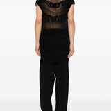 Gilet in maglia in nero Yohji yamamoto - uomo<BR/> 