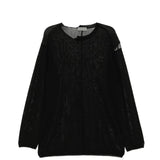Maglione girocollo con effetto vissuto in nero Yohji yamamoto - uomo 