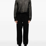 Maglione girocollo con effetto vissuto in nero Yohji yamamoto - uomo 