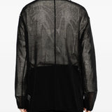 Maglione girocollo con effetto vissuto in nero Yohji yamamoto - uomo 