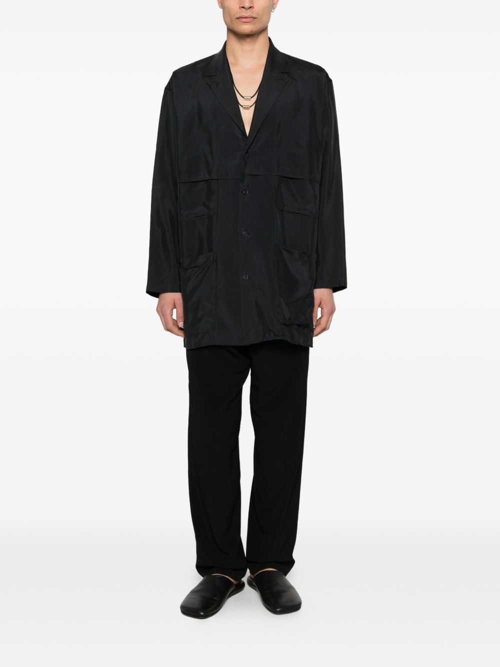 Pantaloni con bottoni in nero Yohji yamamoto - uomo 