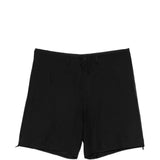 Shorts con orlo a coulisse in nero Yohji yamamoto - uomo 