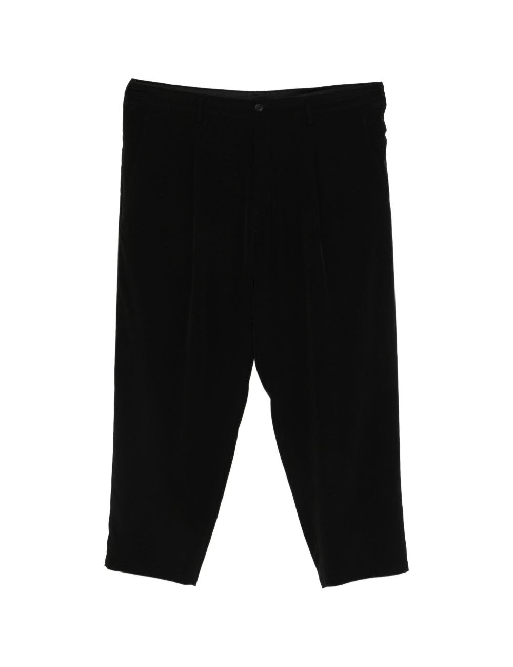 Pantaloni con pieghe frontali in nero Yohji yamamoto - uomo 
