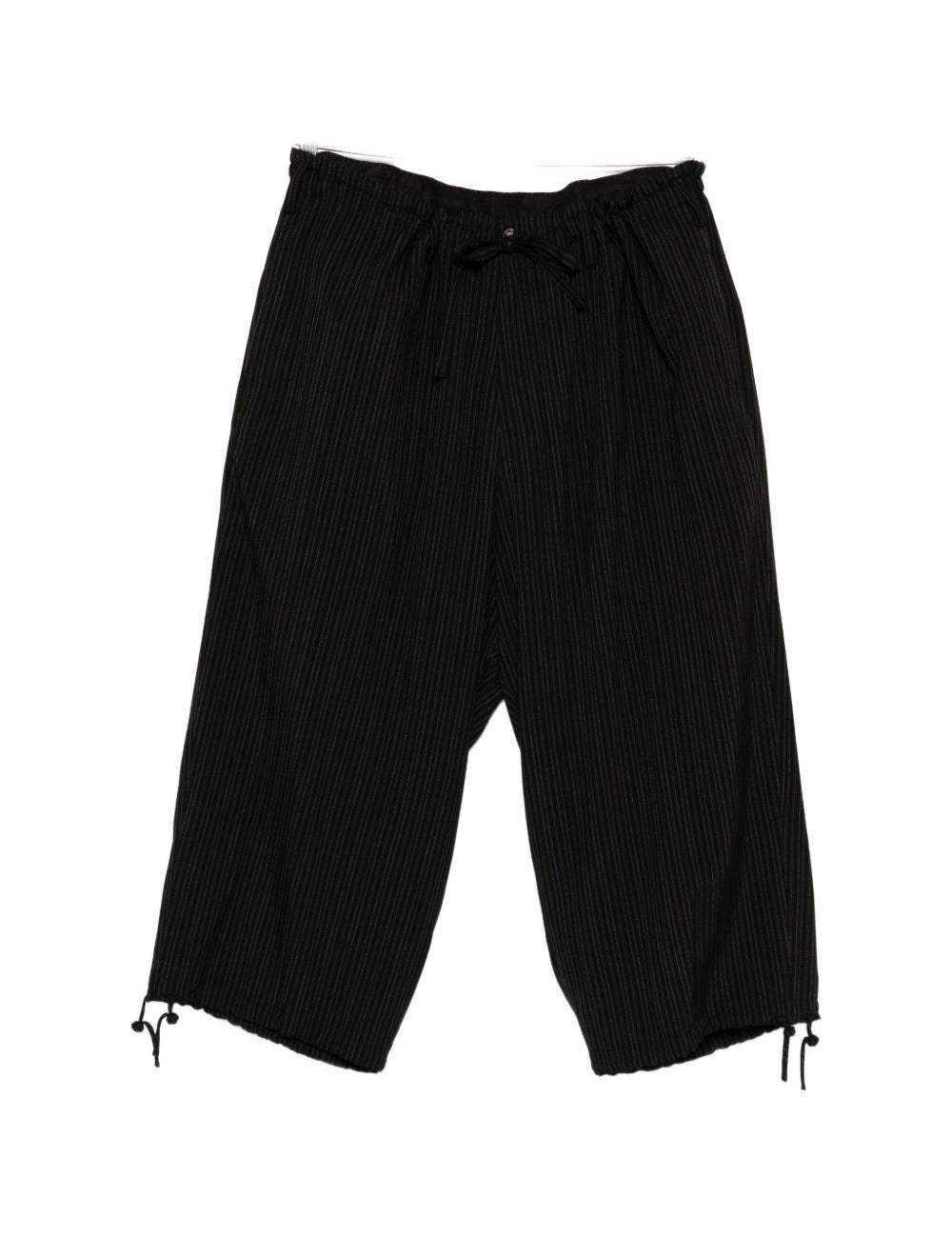 Pantaloni a righe in nero Yohji yamamoto - uomo 