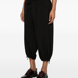 Pantaloni a righe in nero Yohji yamamoto - uomo 