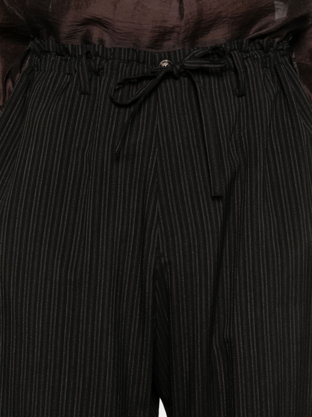 Pantaloni a righe in nero Yohji yamamoto - uomo 
