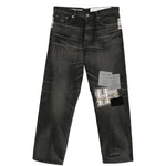 Jeans con patch savage in nero Yohji yamamoto - uomo<BR/> 