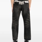 Jeans con patch savage in nero Yohji yamamoto - uomo<BR/> 