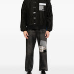 Jeans con patch savage in nero Yohji yamamoto - uomo<BR/> 