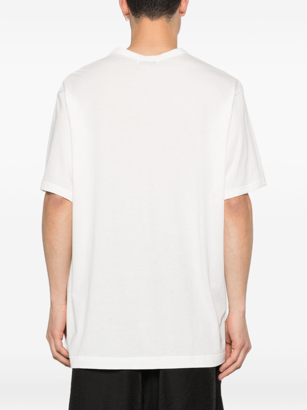 T-shirt a maniche corte in bainco Yohji yamamoto - uomo 
