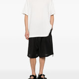 T-shirt a maniche corte in bainco Yohji yamamoto - uomo 