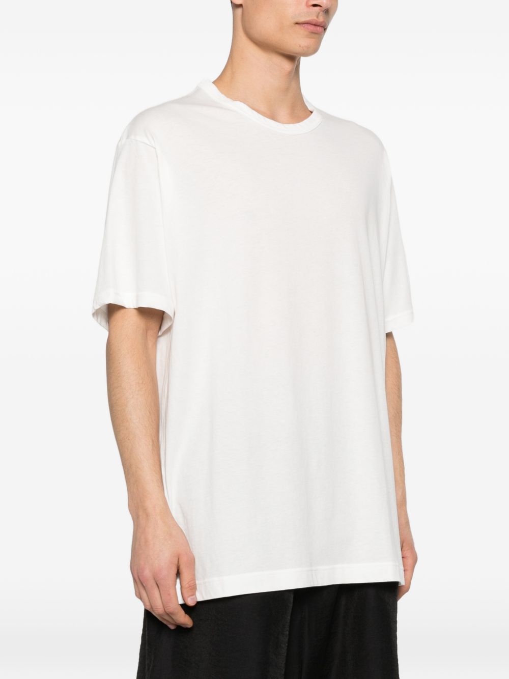 T-shirt a maniche corte in bainco Yohji yamamoto - uomo 
