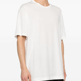 T-shirt a maniche corte in bainco Yohji yamamoto - uomo 