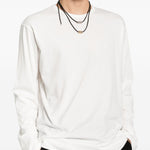 T-shirt a maniche lunghe in bainco Yohji yamamoto - uomo 