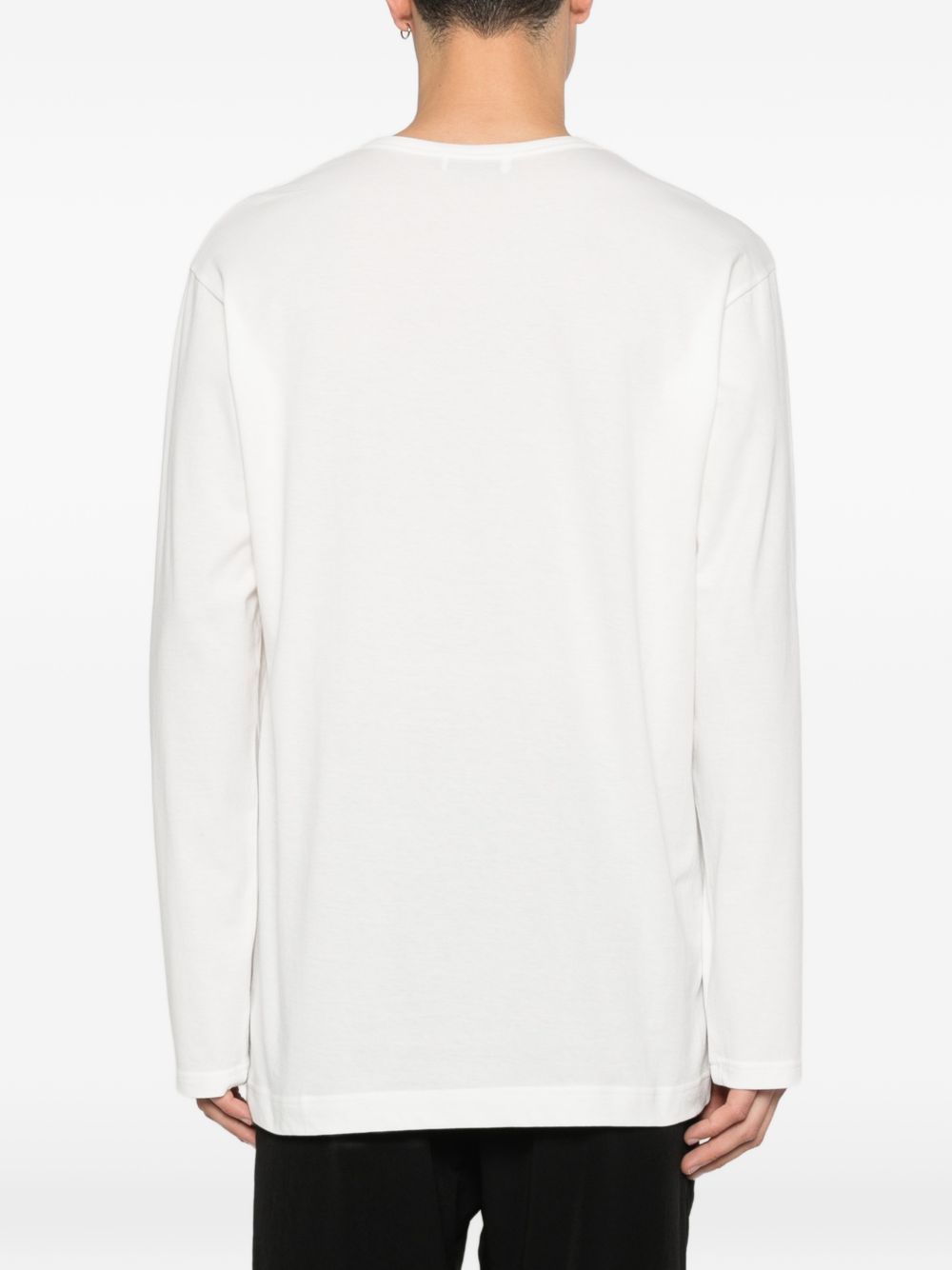T-shirt a maniche lunghe in bainco Yohji yamamoto - uomo 