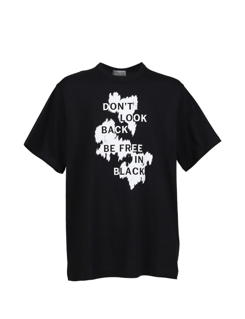 T-shirt a maniche corte in nero Yohji yamamoto - uomo 