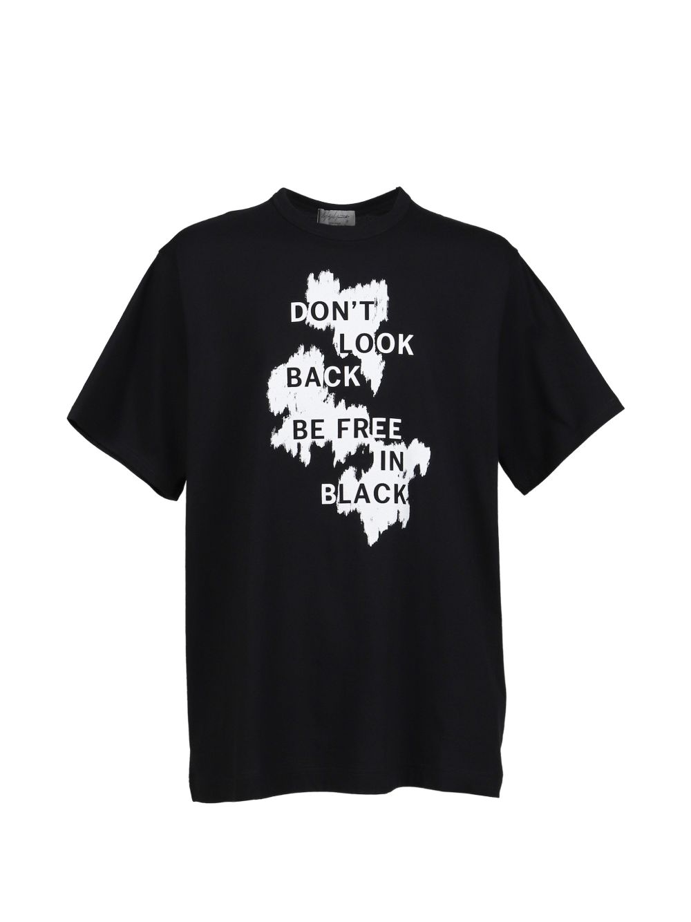 T-shirt a maniche corte in nero Yohji yamamoto - uomo 