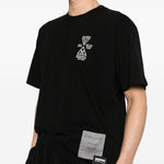 T-shirt a maniche corte in nero Yohji yamamoto - uomo 