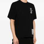 T-shirt a maniche corte in nero Yohji yamamoto - uomo 
