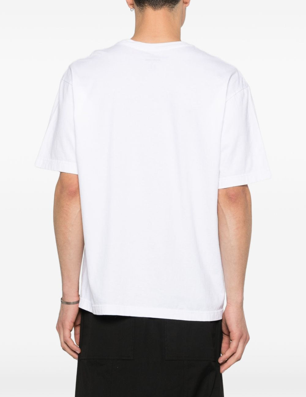 T-shirt a maniche corte in bainco Yohji yamamoto - uomo 