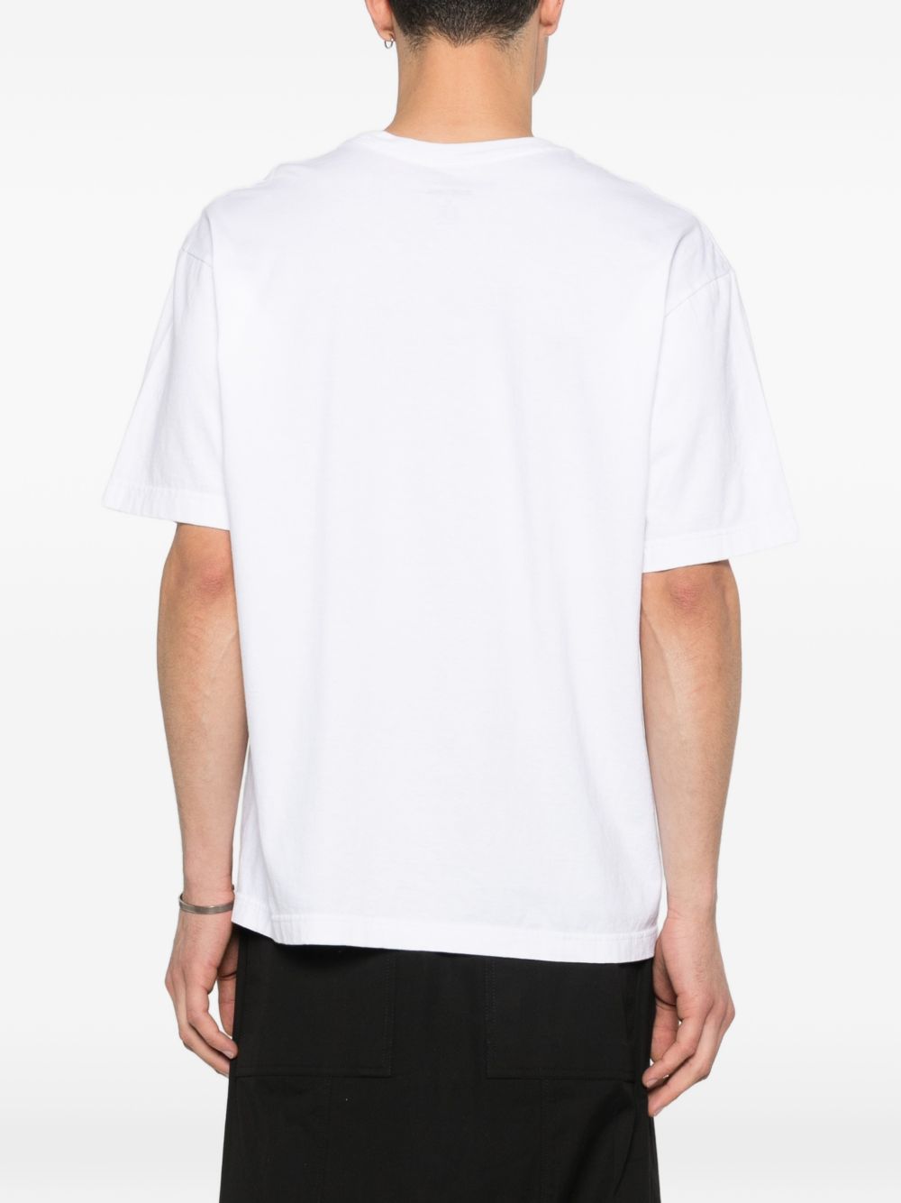 T-shirt a maniche corte in bainco Yohji yamamoto - uomo 