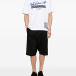 T-shirt a maniche corte in bainco Yohji yamamoto - uomo 