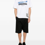 T-shirt a maniche corte in bainco Yohji yamamoto - uomo 