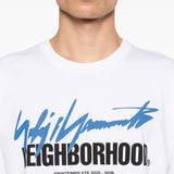 T-shirt a maniche corte in bainco Yohji yamamoto - uomo 