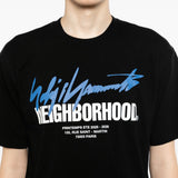 T-shirt a maniche corte in nero Yohji yamamoto - uomo 