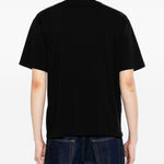 T-shirt a maniche corte in nero Yohji yamamoto - uomo 