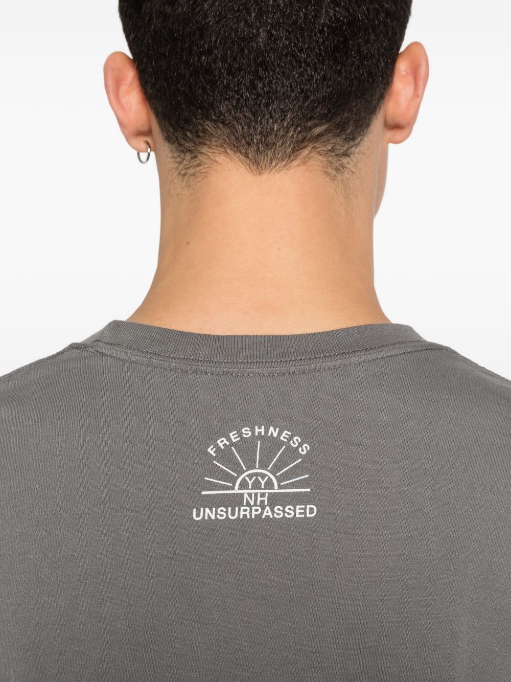 T-shirt a maniche lunghe in grigio Yohji yamamoto - uomo 