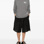 T-shirt a maniche lunghe in grigio Yohji yamamoto - uomo 