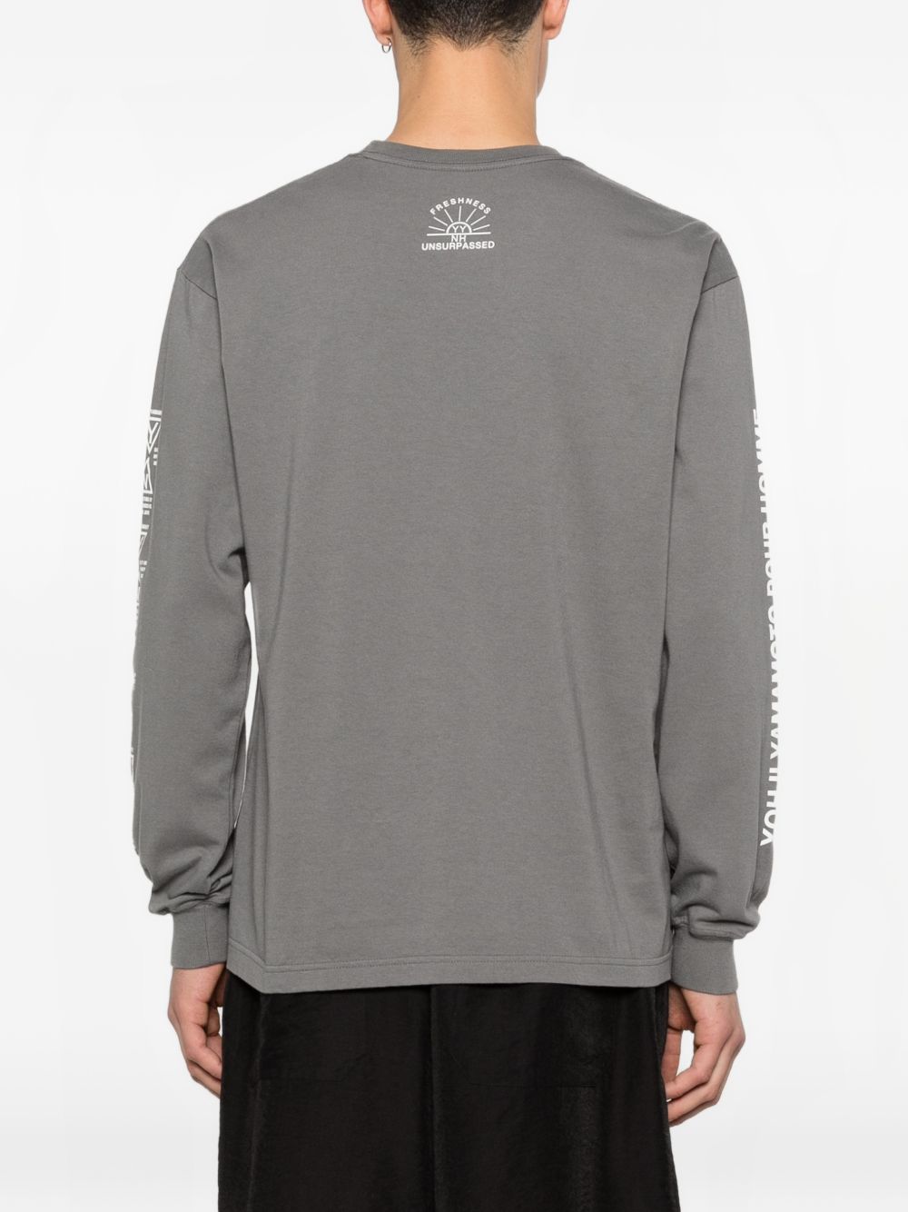 T-shirt a maniche lunghe in grigio Yohji yamamoto - uomo 