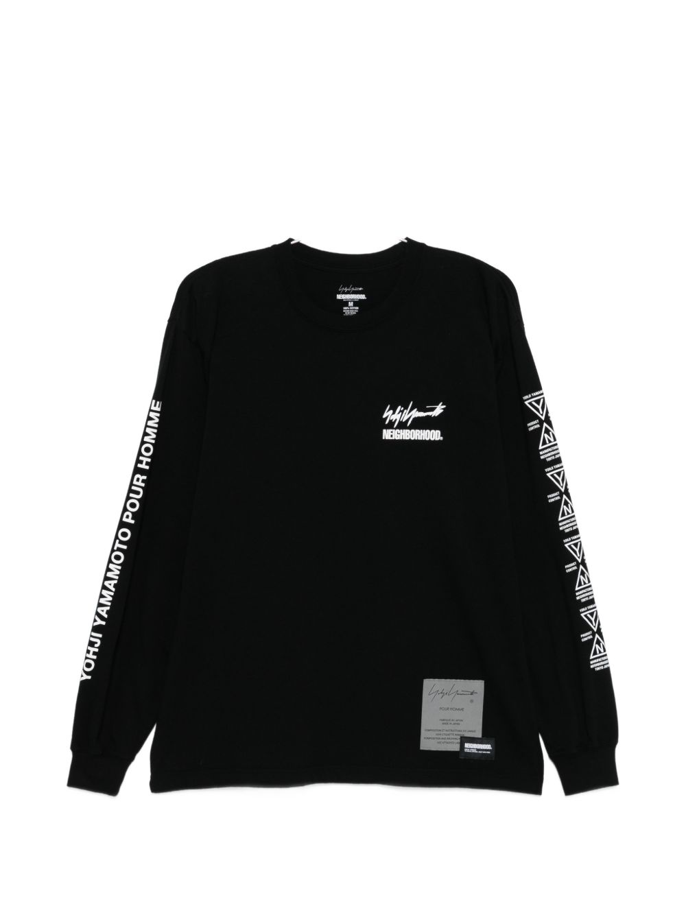 T-shirt a maniche lunghe  in nero Yohji yamamoto - uomo 