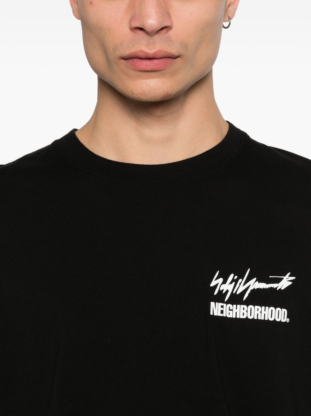 T-shirt a maniche lunghe  in nero Yohji yamamoto - uomo 