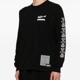 T-shirt a maniche lunghe  in nero Yohji yamamoto - uomo 