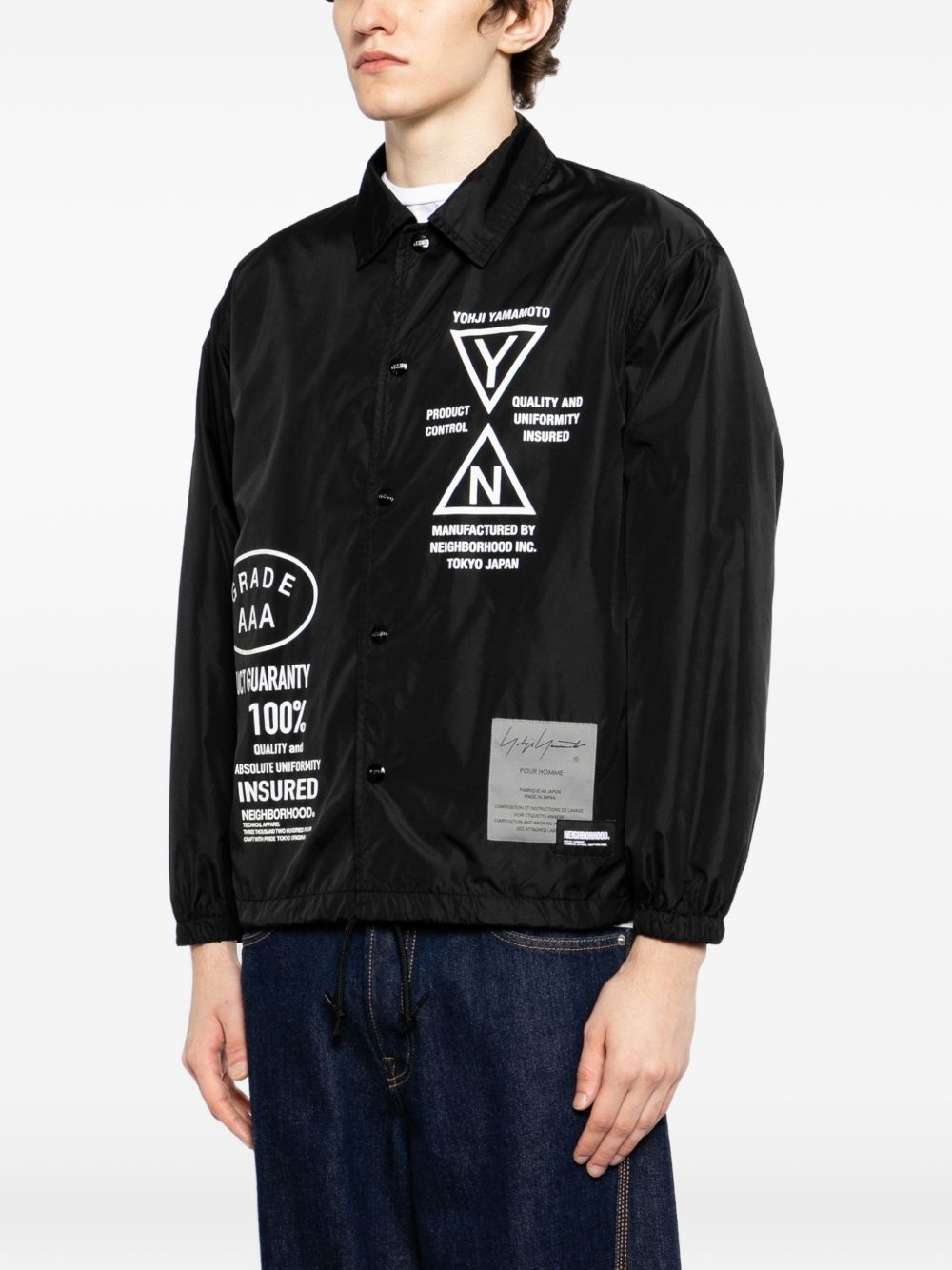 Giacca con logo in nero Yohji yamamoto - uomo 
