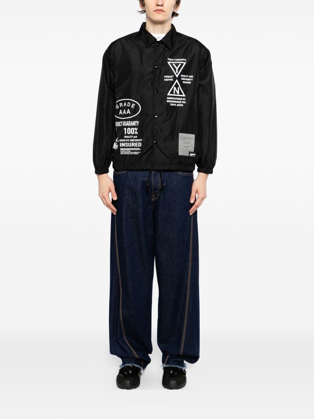 Giacca con logo in nero Yohji yamamoto - uomo 