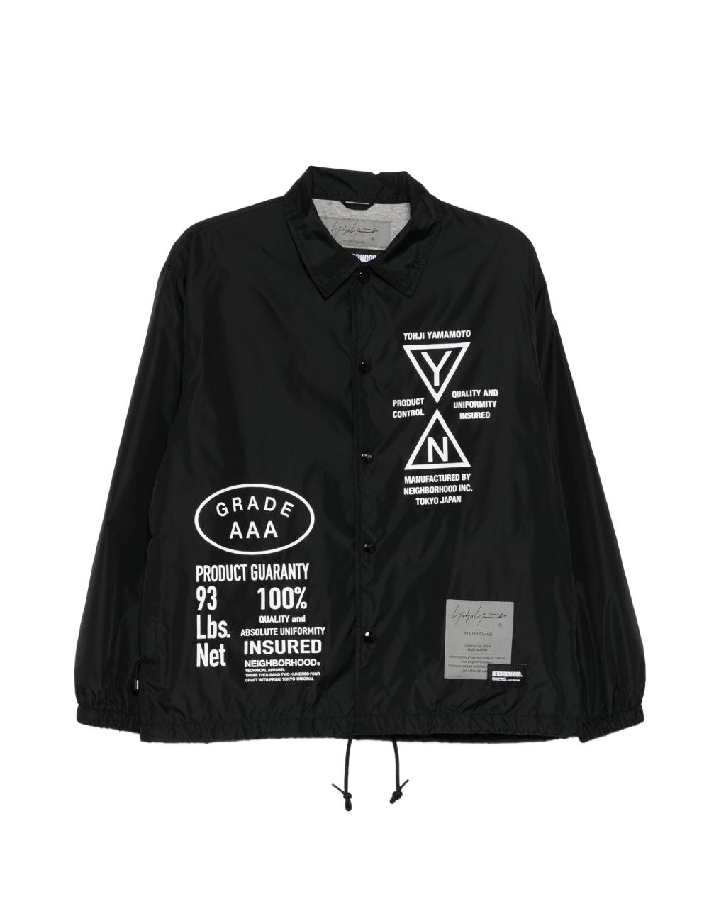Giacca con logo in nero Yohji yamamoto - uomo 