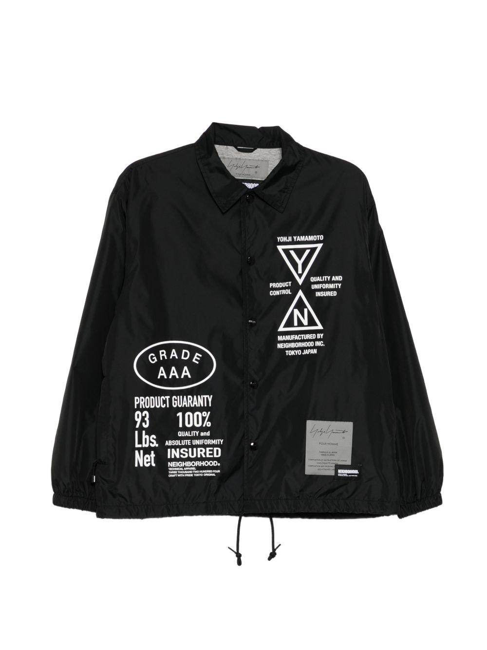 Giacca con logo in nero Yohji yamamoto - uomo 